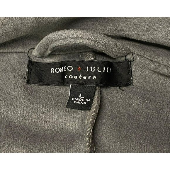 Romeo + Juliet Couture Jacket Womens Medium/Large Grey Sueded Soft Deconstructed - Picture 4 of 8